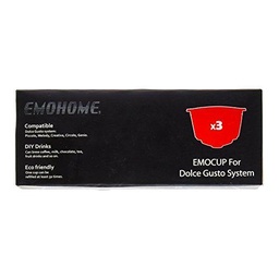 Emohome - Capsulas Recargables para Dolce Gusto - 3 cápsulas