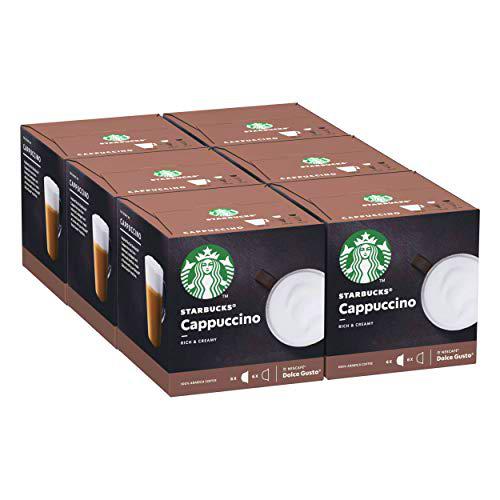 Starbucks Cappuccino De Nescafe Dolce Gusto Cápsulas De Café 6 X Caja De 6+6 Unidades
