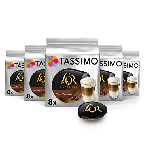 Tassimo Cápsulas de Café L’OR Latte Macchiato | 40 Cápsulas Compatibles con Cafetera Tassimo