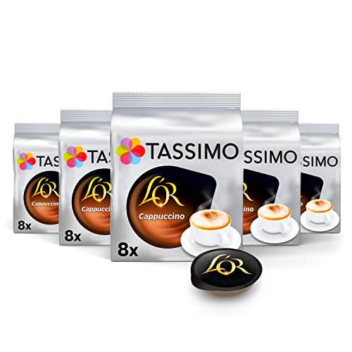Tassimo Cápsulas de Café L’OR Cappuccino | 40 Cápsulas Compatibles con Cafetera Tassimo