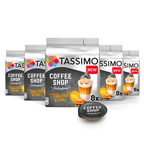 Tassimo Cápsulas de Café Toffee Nut Latte | 40 Cápsulas Compatibles con Cafetera Tassimo