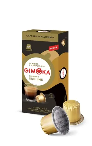 Gimoka Mezcla de Café Espresso Sublime, intensidad 9/13-100 Cápsulas de Aluminio