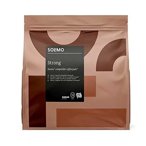 Marca Amazon - Solimo Senseo Pads Strong - 90 pads (5x18) de Solimo