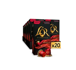 L'OR Espresso Cápsulas de Café Indonesia Orígenes | Intensidad 10 | 200 Cápsulas Compatibles Nespresso (R)*