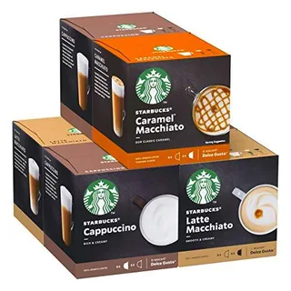 Starbucks White Cup Variety Pack De Nescafe Dolce Gusto Cápsulas De Café 6 X Caja De 12 Unidades