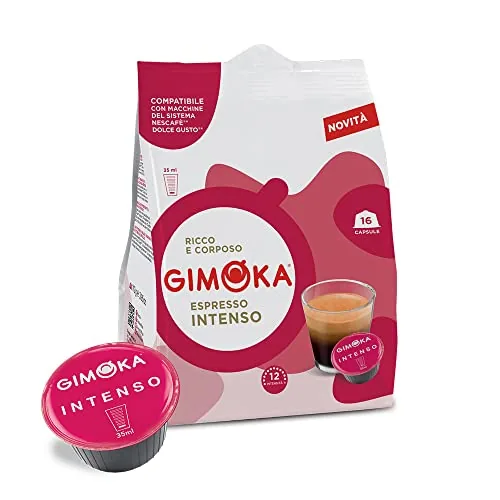 Gimoka Mezcla de Café Espresso Intenso, intensidad 12-64 Cápsulas