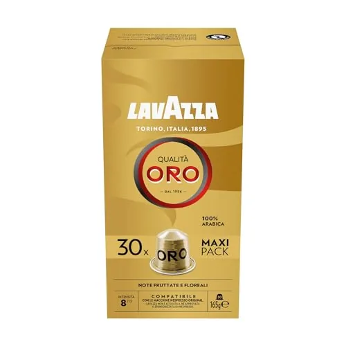 Lavazza, Qualità Oro, 30 Cápsulas de Café Compatibles con las Máquinas Nespresso* Original