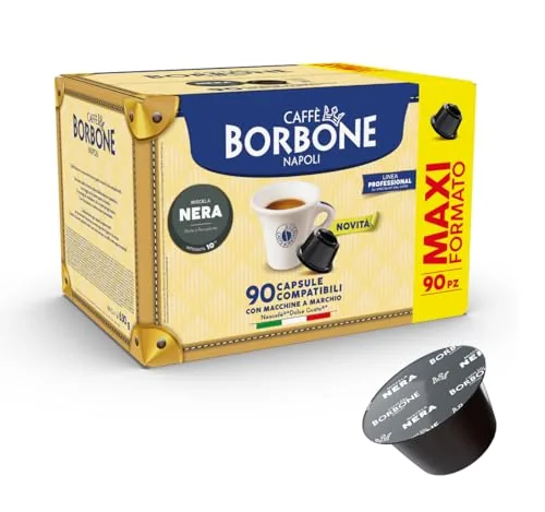 Caffè Borbone Mezcla de Café Negra - 90 Cápsulas -