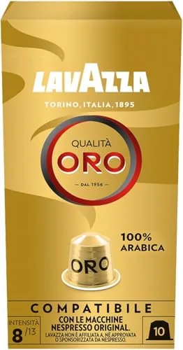 Lavazza, Qualità Oro, 10 Cápsulas de Café Compatibles con las Máquinas Nespresso* Original
