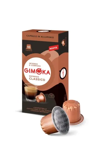 Gimoka Mezcla de Café Espresso Classico, intensidad 12/13-100 Cápsulas de Aluminio de Gimoka en Comestibles