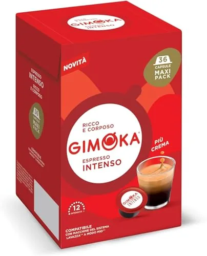 Gimoka Mezcla de Café Intenso, intensidad 12-144 Cápsulas