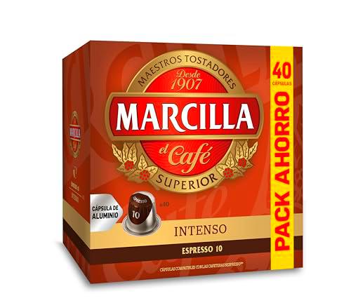 Marcilla Café Cápsulas Intenso - 40 Cápsulas Compatibles Nespresso