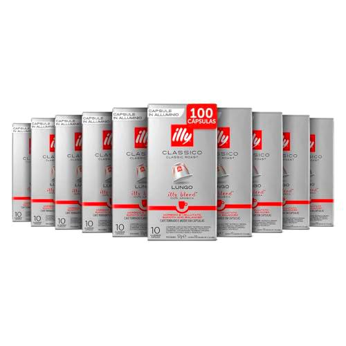 illy, Café en Cápsulas Compatibles en Aluminio CLASSICO Lungo