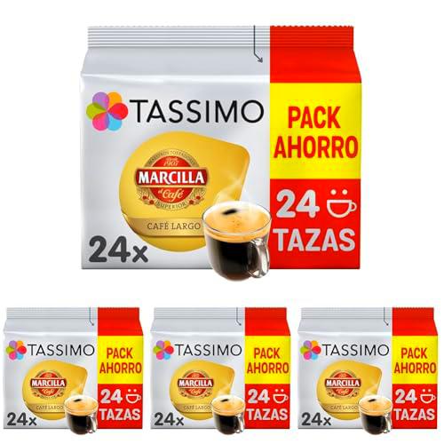 Tassimo Cápsulas de Café Marcilla Largo | 24 Cápsulas Compatibles con Cafetera Tassimo (Paquete de 4)