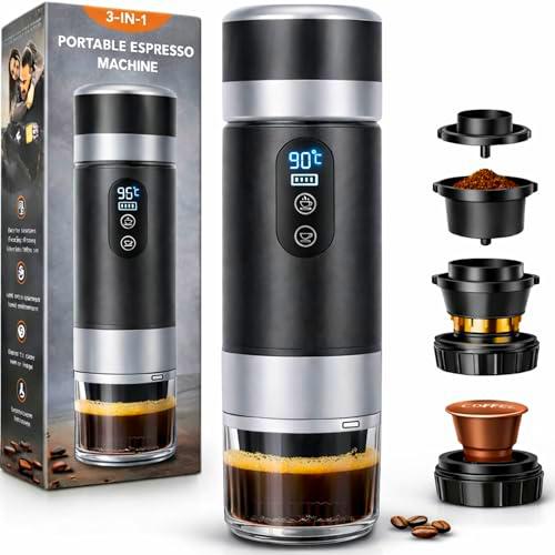 Cafetera Portatil Capsulas compatible Nespresso Dolce Gusto y Café Molido