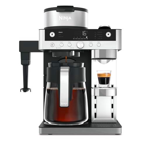 Ninja Prestige Cafetera 2 en 1 de café de filtro y de cápsula con espumadora incorporada