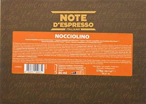 Note d'Espresso Cápsulas de café instantáneo de avellana Compatible exclusivamente con máquinas de cápsulas Dolce Gusto * 48 x 12 g