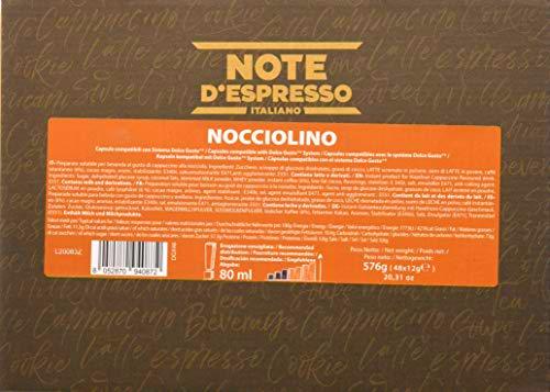 Note d'Espresso Cápsulas de café instantáneo de avellana Compatible exclusivamente con máquinas de cápsulas Dolce Gusto * 48 x 12 g