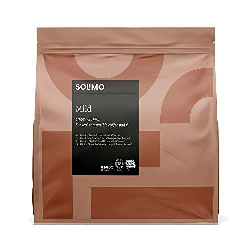 Marca Amazon - Solimo Cápsulas Mild, compatibles con Senseo*- 90 cápsulas (5x18)
