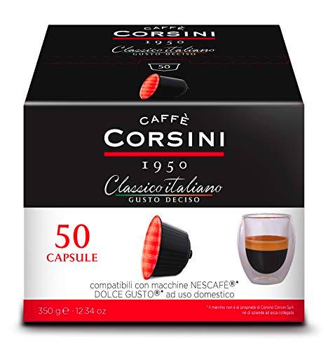 Caffè Corsini Classico Italiano Gusto Deciso Coffee 50 Nespresso Cápsulas 350 g