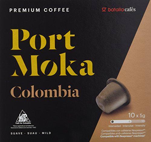 Port Moka Cápsulas de Café Colombia Compatibles con Cafetera Nespresso