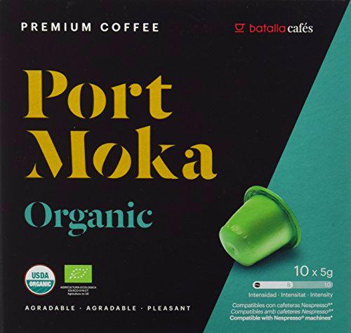 Port Moka Cápsulas de Café 100% Orgánico Arábica Compatibles con Cafetera Nespresso