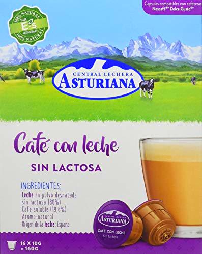 Central Lechera Asturiana Cápsulas de Café con Leche Sin Lactosa