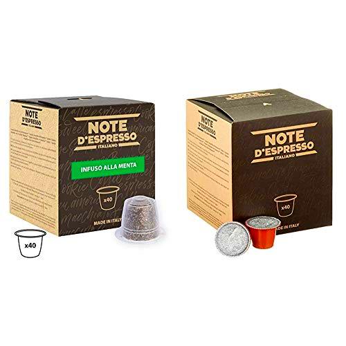 Note D'Espresso - Cápsulas de menta poleo exclusivamente compatibles con cafeteras Nespresso + Cápsulas de manzanilla con miel y naranja