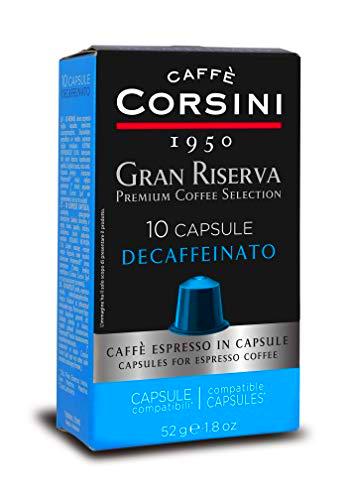Caffè Corsini Café Espresso Descafeinado Gran Riserva 6 Paquetes De 10 Nespresso Cápsulas 700 g