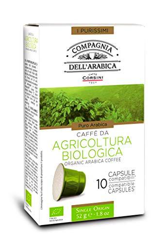 Caffè Corsini Compagnia Dell'Arabica 100% Arabica Organic Farming Coffee 6 Pack De 10 Cápsulas 640 g