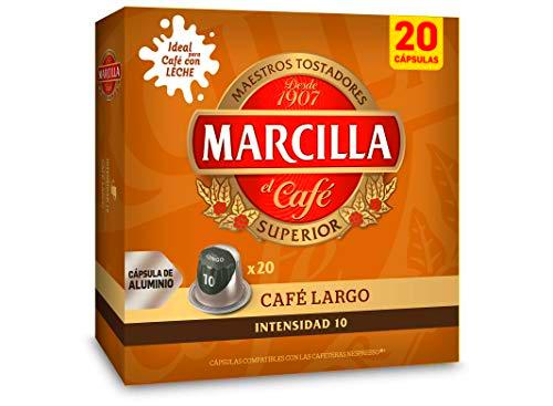 JDE Coffee Marcilla Café Largo - 200 cápsulas compatibles con máquinas Nespresso (10 paquetes de 20 unidades)