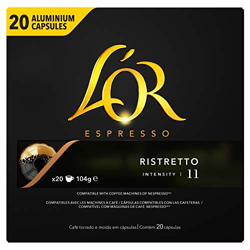 L'Or Espresso Café Ristretto Intensidad 11 - 200 cápsulas de aluminio compatibles con máquinas Nespresso