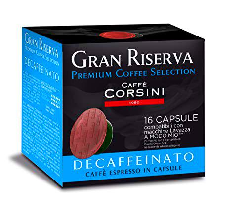 Caffè Corsini Gran Riserva Espresso Descafeinado Lavazza A Modo Mio Compatible 6 Pack De 16 Cápsulas 110 g