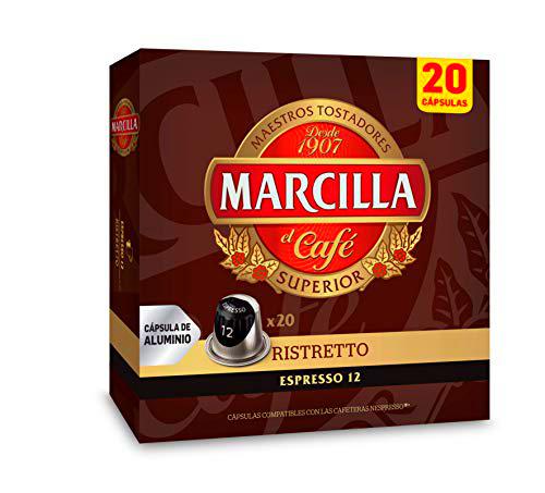 Marcilla Café Ristretto - 200 cápsulas compatibles con máquinas Nespresso*® (10 paquetes de 20 unidades)