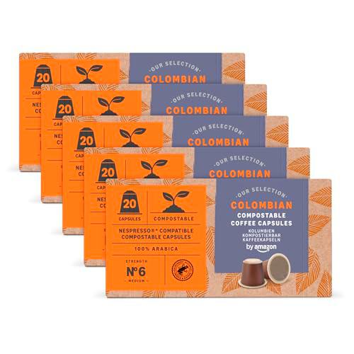 Our Selection by Amazon Cápsulas de café compostables colombianas 20s