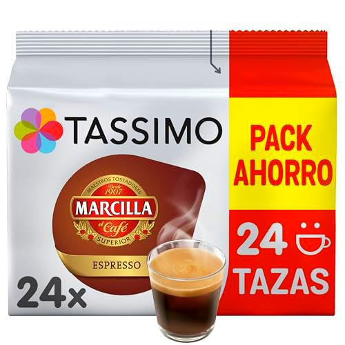 Tassimo Cápsulas de Café Marcilla Espresso | 24 Cápsulas Compatibles con Cafetera Tassimo