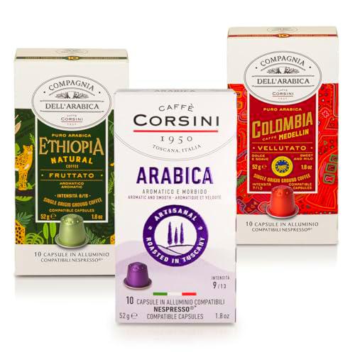 Caffè Corsini - Set de Cápsulas de Café Compatibles con Nespresso Arabica Selection