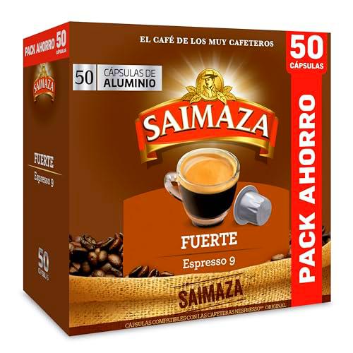 Saimaza Café Cápsulas Fuerte, 50 Cápsulas Compatibles Nespresso