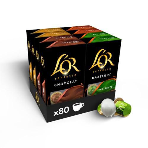 L'OR Flavours Cápsulas de Café Surtido | Intensidades 5 a 8 | 80 Cápsulas Compatibles Nespresso