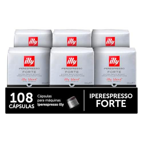 illy, Cápsulas de Café Iperespresso FORTE, 100% Arábica con un Intenso Aroma a Pan Tostado y un Sabor Final a Chocolate Negro