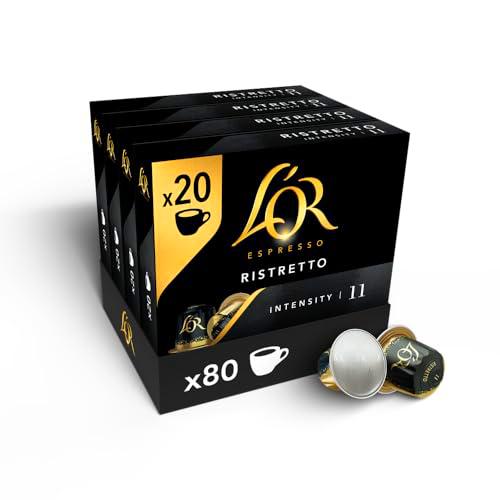 L'OR Espresso Cápsulas de Café Ristretto | Intensidad 11 | 80 Cápsulas Compatibles Nespresso (R)*